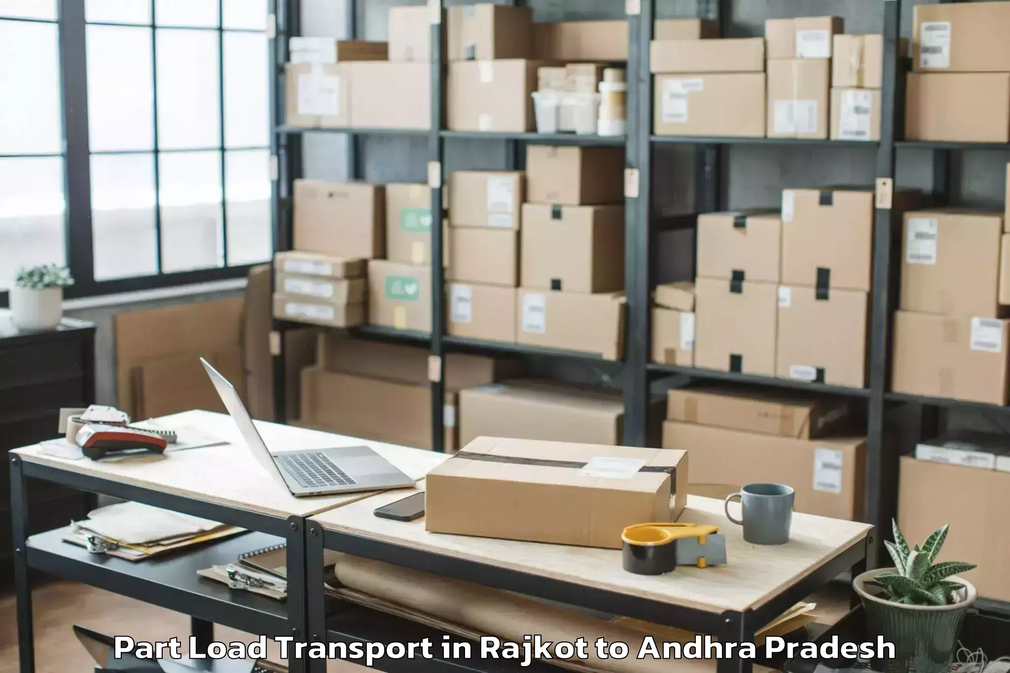 Book Your Rajkot to Karalapalem Part Load Transport Today